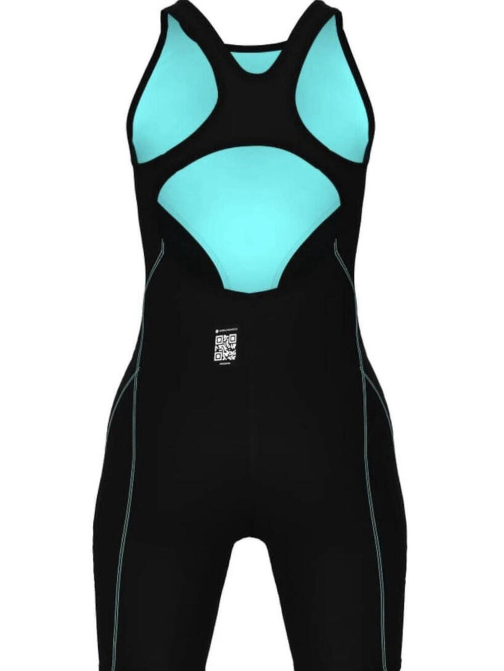 ARENA POWERSKIN IMPULSO JR GIRLS BLACK TEAL 008605 SIz 26 SWIMSUIT $210 MSRP - Picture 3 of 12